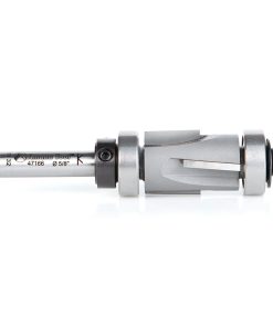 47166 Carbide Tipped Flush Trim Compression 5/8 Dia x 7/8 Inch x 1/4 Shank With Upper And Lower Ball Bearings