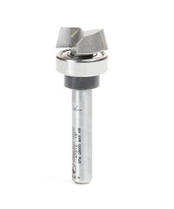 47212 Carbide Tipped Bevel Trim 15 Deg x 5/8 Dia x 1/4 x 1/4 Inch Shank with Upper Ball Bearing