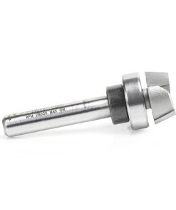 47212 Carbide Tipped Bevel Trim 15 Deg x 5/8 Dia x 1/4 x 1/4 Inch Shank with Upper Ball Bearing