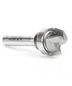 47212 Carbide Tipped Bevel Trim 15 Deg x 5/8 Dia x 1/4 x 1/4 Inch Shank with Upper Ball Bearing