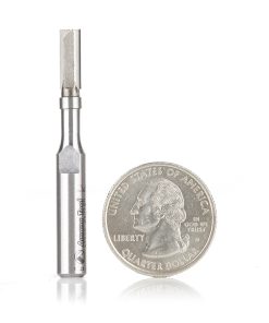 47222 Miniature Flush Trim Plunge Template 3/16 Dia x 1/2 x 1/4 Inch Shank Carbide Tipped Router Bit with Mini 3/16 Dia Upper Ball Bearing