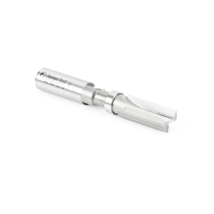 47228 Carbide Tipped Flush Trim Plunge Template 1/2 Dia x 1-1/4 x 1/2 Inch Shank w/ Upper Ball Bearing Router Bit
