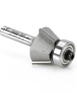 47300 Carbide Tipped Bevel Laminate Trim 22 Deg x 15/16 Dia x 7/16 x 1/4 Inch Shank with Ball Bearing 3-Flute