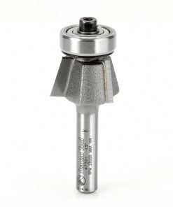 47301 Carbide Tipped Bevel Laminate Trim 15 Deg x 51/64 Dia x 7/16 x 1/4 Inch Shank with Ball Bearing 3-Flute