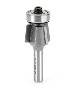 47302 Carbide Tipped Bevel Laminate Trim 7 Deg x 3/4 Dia x 7/16 x 1/4 Inch Shank with Ball Bearing 3-Flute