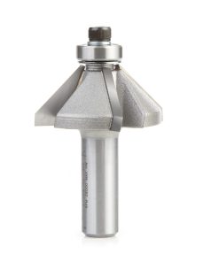 47309 Carbide Tipped Chamfer 45 Deg x 1-3/4 Dia x 3/4 x 1/2 Inch Shank with Ball Bearing 4-Flute