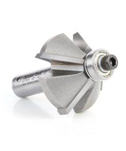 47309 Carbide Tipped Chamfer 45 Deg x 1-3/4 Dia x 3/4 x 1/2 Inch Shank with Ball Bearing 4-Flute