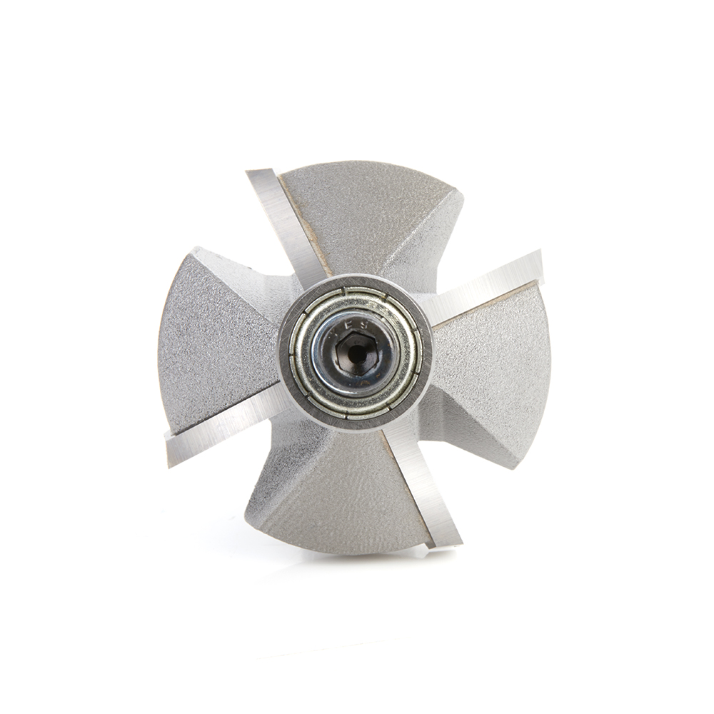 47309 Carbide Tipped Chamfer 45 Deg x 1-3/4 Dia x 3/4 x 1/2 Inch Shank with Ball Bearing 4-Flute