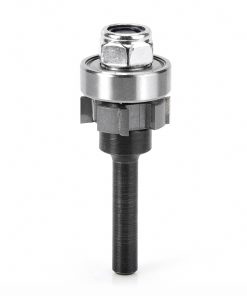 47400 Carbide Tipped 4 Wing Flush Trim Single Bevel Cutter Assembly 7/8 Dia x 1/4 x 1/4 Inch Shank