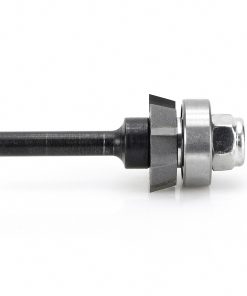 47404 Carbide Tipped 4 Wing Single Bevel Trim Cutter Assembly 15 Deg x 1 Inch Dia x 1/4 x 1/4 Shank