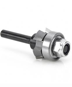 47404 Carbide Tipped 4 Wing Single Bevel Trim Cutter Assembly 15 Deg x 1 Inch Dia x 1/4 x 1/4 Shank