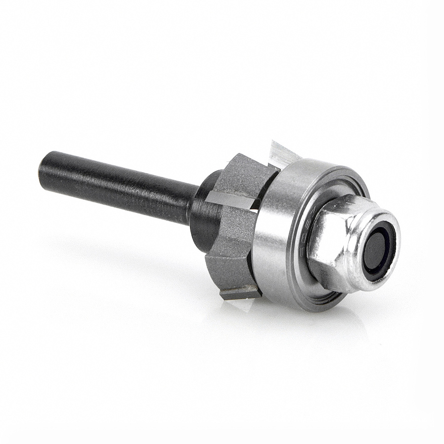47404 Carbide Tipped 4 Wing Single Bevel Trim Cutter Assembly 15 Deg x 1 Inch Dia x 1/4 x 1/4 Shank