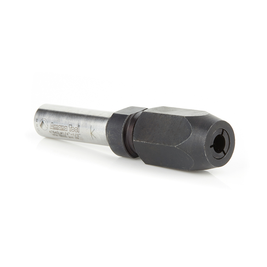 47640 1/2 Inch Shank CNC Extension Adapter for 1/4 Inch Shank Router Bits