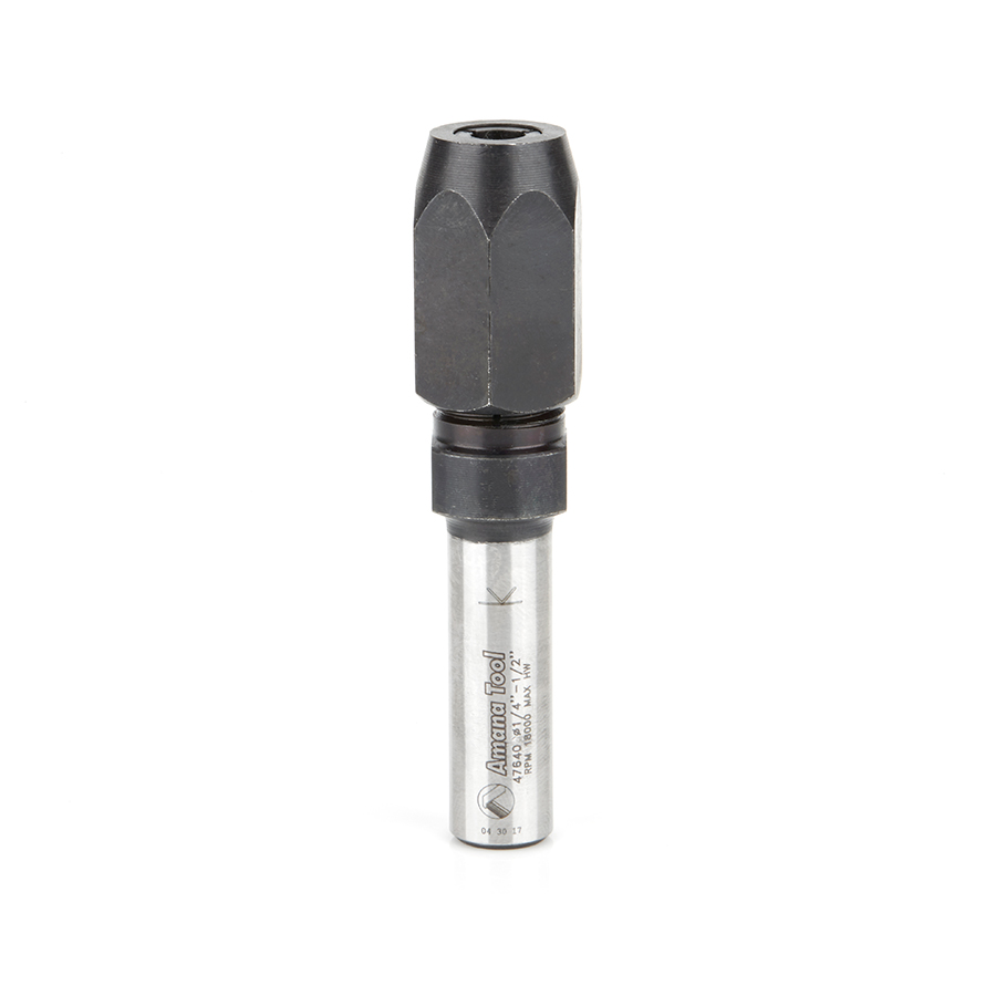 47640 1/2 Inch Shank CNC Extension Adapter for 1/4 Inch Shank Router Bits