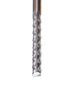 48010 Solid Carbide Medium Burr with End Mill Point Fiberglass and Composite Cutting 1/8 Dia x 1 x 1/8 Shank Router Bit