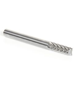 48011 Solid Carbide Medium Burr with End Mill Point Fiberglass and Composite Cutting 1/4 Dia x 3/4 x 1/4 Shank Router Bit