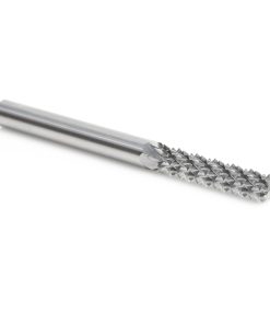 48012 Solid Carbide Medium Burr with End Mill Point Fiberglass and Composite Cutting 1/4 Dia x 1-1/8 x 1/4 Shank Router Bit