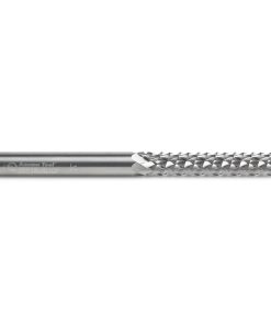 48014 Solid Carbide Medium Burr with End Mill Point Fiberglass and Composite Cutting 1/4 Dia x 1-1/2 x 1/4 Shank Router Bit