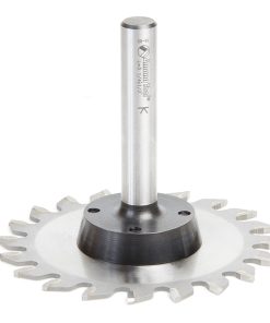 48200 Carbide Tipped Plastic Trim Saw Blade and Arbor CNC System 4 Inch Dia x 20T TCG, 0 Deg x 1/2 Shank 100% Flash Mounting