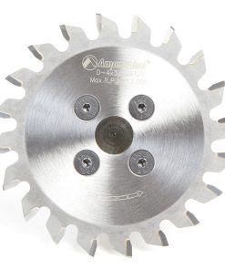 48200 Carbide Tipped Plastic Trim Saw Blade and Arbor CNC System 4 Inch Dia x 20T TCG, 0 Deg x 1/2 Shank 100% Flash Mounting