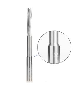 48460 Solid Carbide CNC Foam Cutting Up-Cut Square End 3 Flute Spiral 3/16 Dia x 1 x 1/4 Shank x 3 Inch Long Router Bit with Reduced Shank