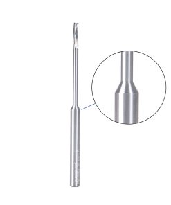 48461 Solid Carbide CNC Foam Cutting Up-Cut Square End 3 Flute Spiral 1/8 Dia x 1/2 x 1/4 Shank x 4 Inch Long Router Bit with Extra-Long Reduced Shank