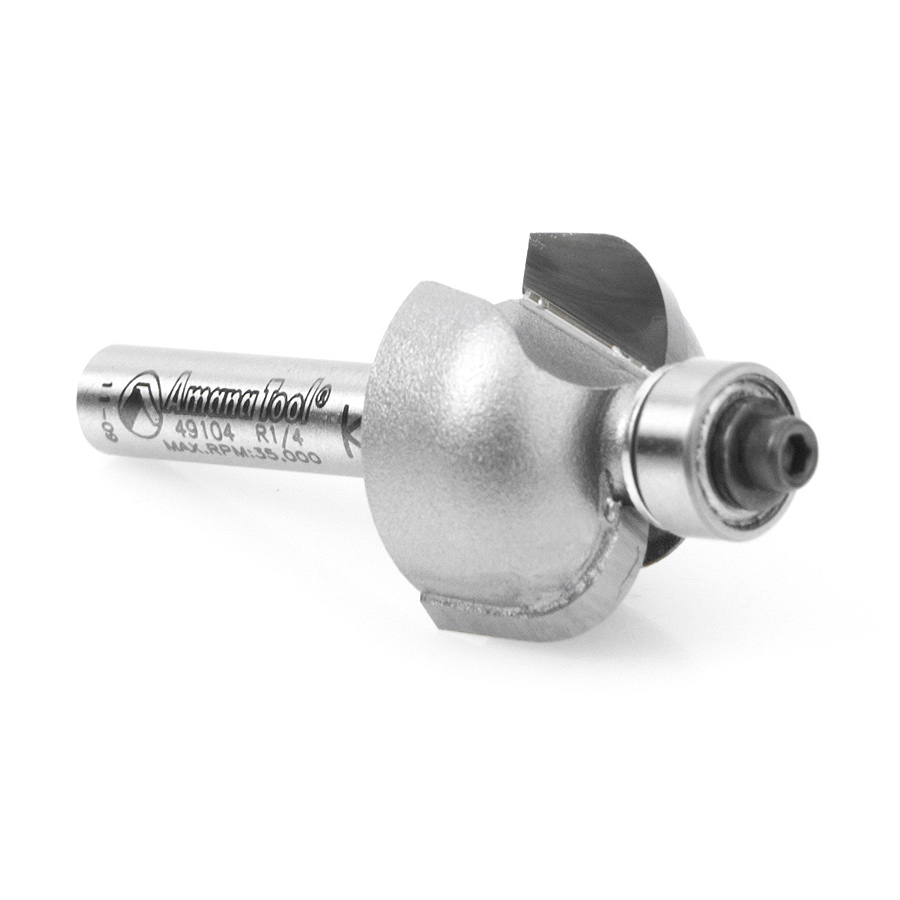 49104 Carbide Tipped Cove 1/4 Radius x 7/8 Dia x 9/16 x 1/4 Inch Shank
