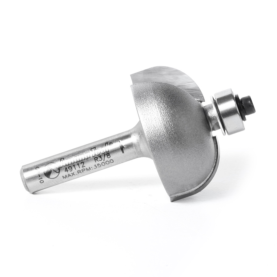 49112 Carbide Tipped Cove 3/8 Radius x 1-1/8 Dia x 9/16 x 1/4 Inch Shank