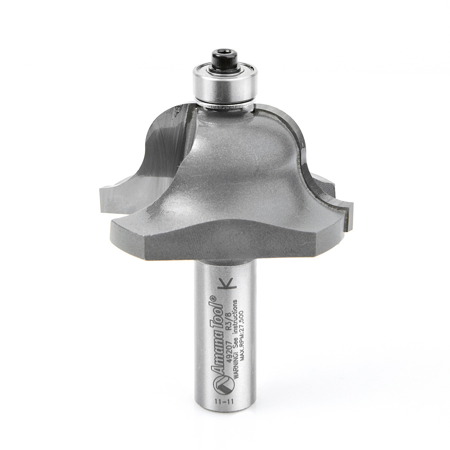 49207 Carbide Tipped Roman Ogee 3/8 Radius x 2 Inch Dia x 1 Inch x 1/2 Shank