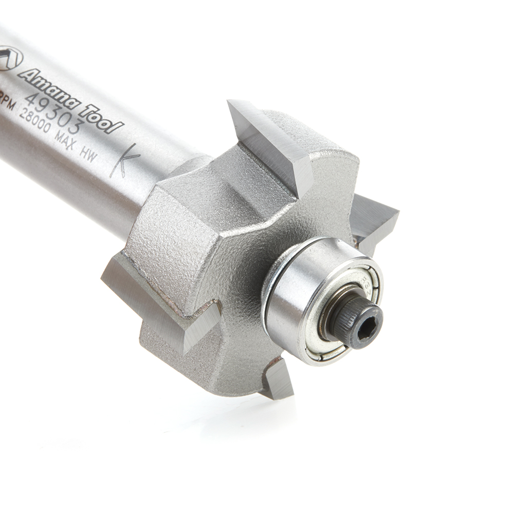 49303 Multi-Rabbet Four Different Rabbet Depths 1-1/4 Dia x 1/2 x 1/2 Inch Shank 4 Flute Up-Shear Router Bit
