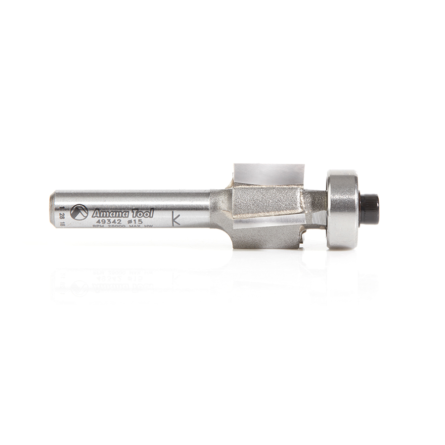 49342 Binding/Rabbeting 15mm (19/32) Dia x 11.5mm (7/16) x 1/4 Inch Shank 3 Flute Router Bit Set