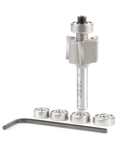 49346 Binding/Rabbeting 20mm (51/64) Dia x 13.5mm (17/32) x 1/4 Inch Shank 3 Flute Router Bit Set