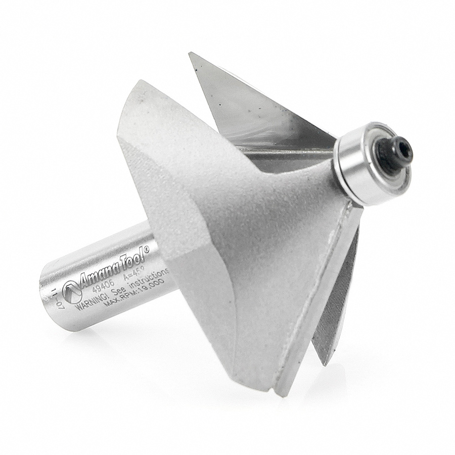 49406 Carbide Tipped Chamfer 45 Degree x 2-3/8 Dia x 1 Inch x 1/2 Shank