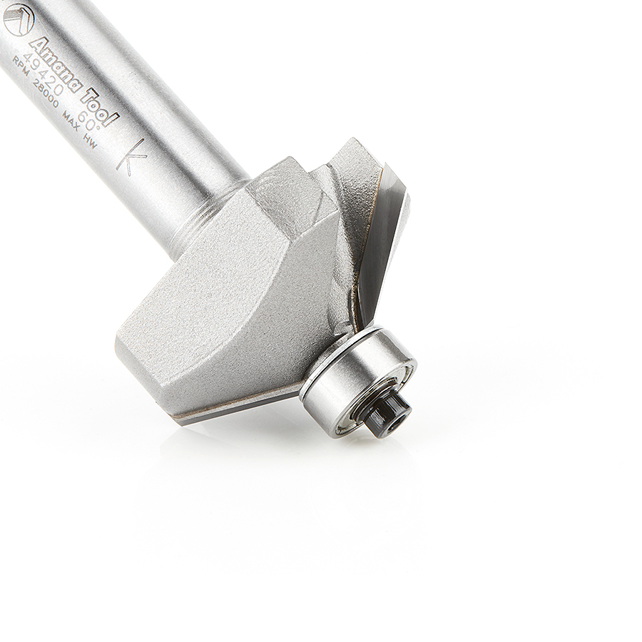 49420 Carbide Tipped Chamfer 60 Degree x 1-1/2 Dia x 5/8 x 1/2 Inch Shank