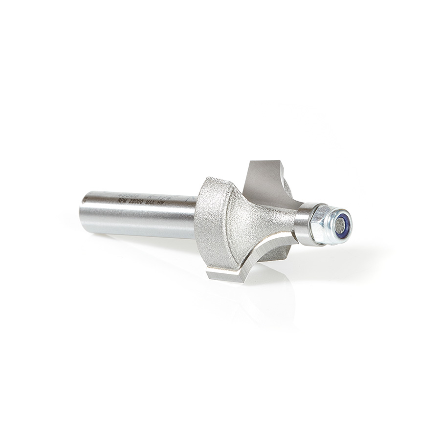 49505 Carbide Tipped Corner Round 1/4 Radius x 3/4 Dia x 1/2 x 1/4 Inch Shank w/ 1/4 Lower Ball Bearing Router Bit