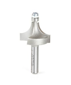 49511 Carbide Tipped Corner Round 3/8 Radius x 1 Dia x 5/8 x 1/4 Inch Shank with 1/4 Dia Lower Ball Bearing
