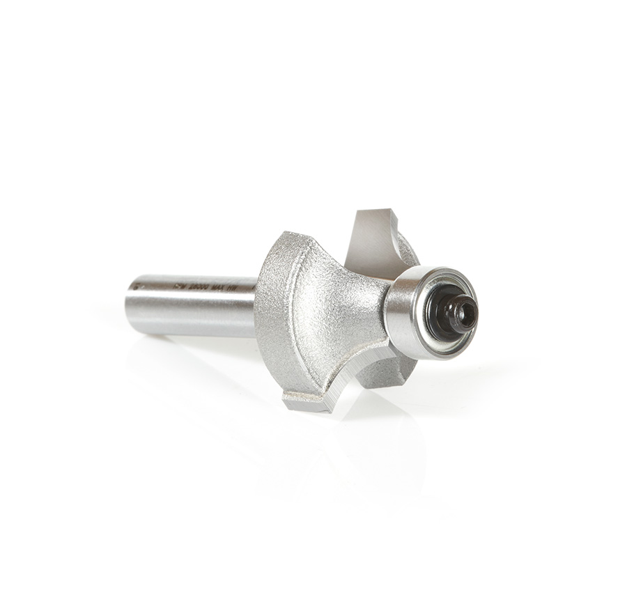 49527 Carbide Tipped Corner Round 1/4 Radius x 7/8 Dia x 1/2 x 1/4 Inch Shank w/ 3/8 Lower Ball Bearing Router Bit