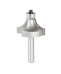 49531 Carbide Tipped Corner Round 3/8 Radius x 1-1/8 Dia x 5/8 x 1/4 Inch Shank w/ 3/8 Lower Ball Bearing Router Bit