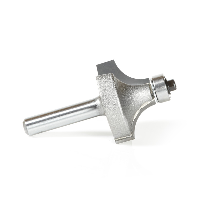 49531 Carbide Tipped Corner Round 3/8 Radius x 1-1/8 Dia x 5/8 x 1/4 Inch Shank w/ 3/8 Lower Ball Bearing Router Bit