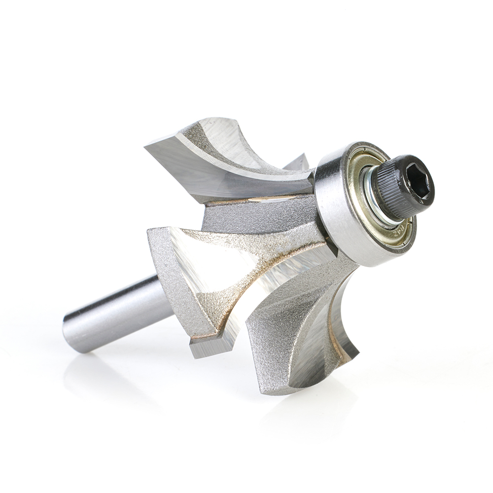 49549 Carbide Tipped 4 Flute Corner Rounding/Beading 1/2 Radius x 1-5/8 Dia x 11/16 x 1/4 Inch Shank