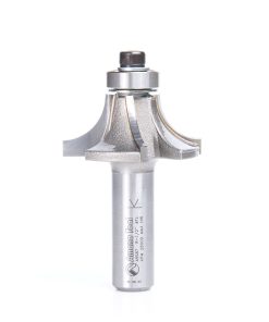 49587 Carbide Tipped 4 Flute Corner Rounding/Beading with Down-shear Design 1/2 Radius x 1-5/8 Dia x 11/16 x 1/2 Inch Shank