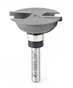 49646 Carbide Tipped Bead Rail Cutter 3/8 Radius x 1-1/2 Dia x 9/16 x 3/8 Radius x 1/4 Inch Shank with Upper BB