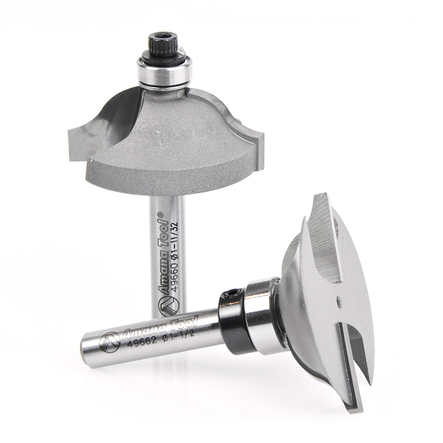 49663 Carbide Tipped 2-Piece Ogee Stile and Rail 1/4 Inch Shank Set