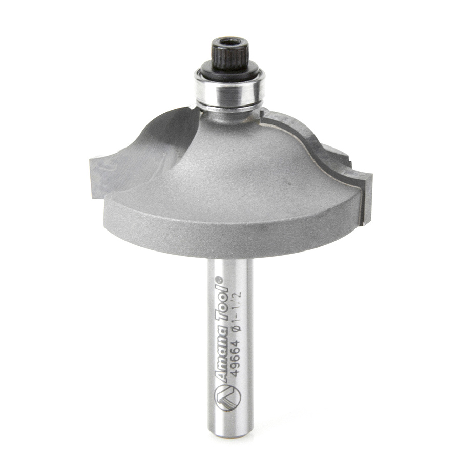49664 Carbide Tipped Ogee Stile 1-1/2 Dia x 9/16 x 11/32 Radius x 1/4 Inch Shank