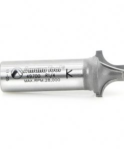 49700 Carbide Tipped Plunging Round Over 1/4 Radius x 3/4 Dia x 1/2 x 1/2 Inch Shank