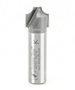 49701 Carbide Tipped Plunging Round Over 3/16 Radius x 5/8 Dia x 1/2 x 1/2 Inch Shank