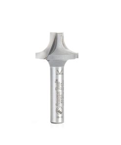 49703 Carbide Tipped Plunging Round Over 1/4 Radius x 3/4 Dia x 31/64 x 1/4 Inch Shank