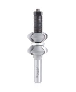 49730 Carbide Tipped Variable Double Chamfer 30 Degree Top x 45 Degree Bottom x 1-3/8 Dia x 9/16 x 1/2 Inch Shank with Center Ball Bearing
