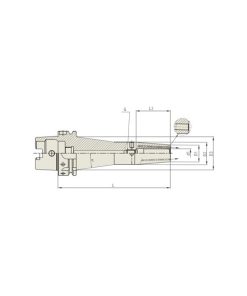 YG1-VQ034JTW - HSK63A-SFH1/2CTW-6.30 - Dual Contact Shrink Fit Holder Coolant Channel Type Thick Wall