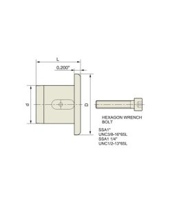 YG1-ZZ051 - 1.02 x 1.50 - Slitting Saw Arbor Cap